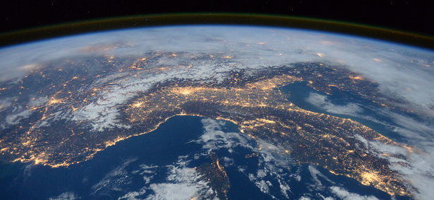 Earth from space showing energy use credit NASA